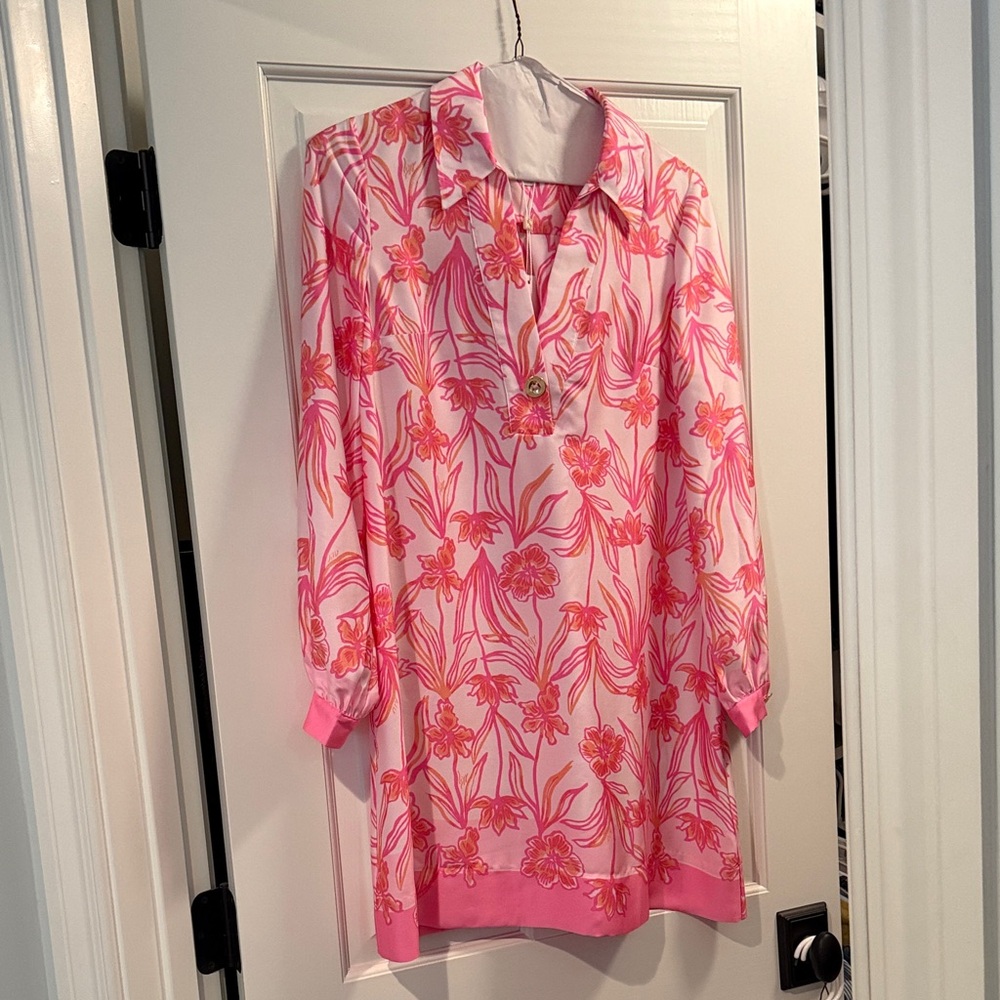 Lilly Pulitzer Pink and White Floral Tunic Dress
